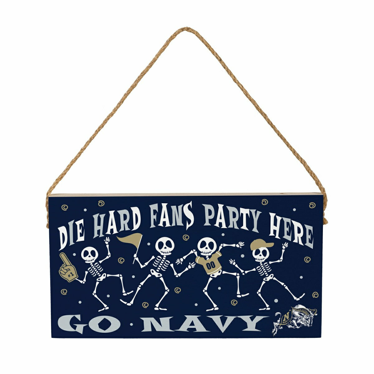 US Naval Academy Halloween Wood Wall Sign, 6x11