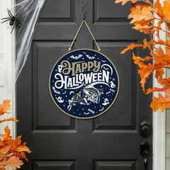 US Naval Academy Halloween Round Door Décor with Hanging Rope, 18x18
