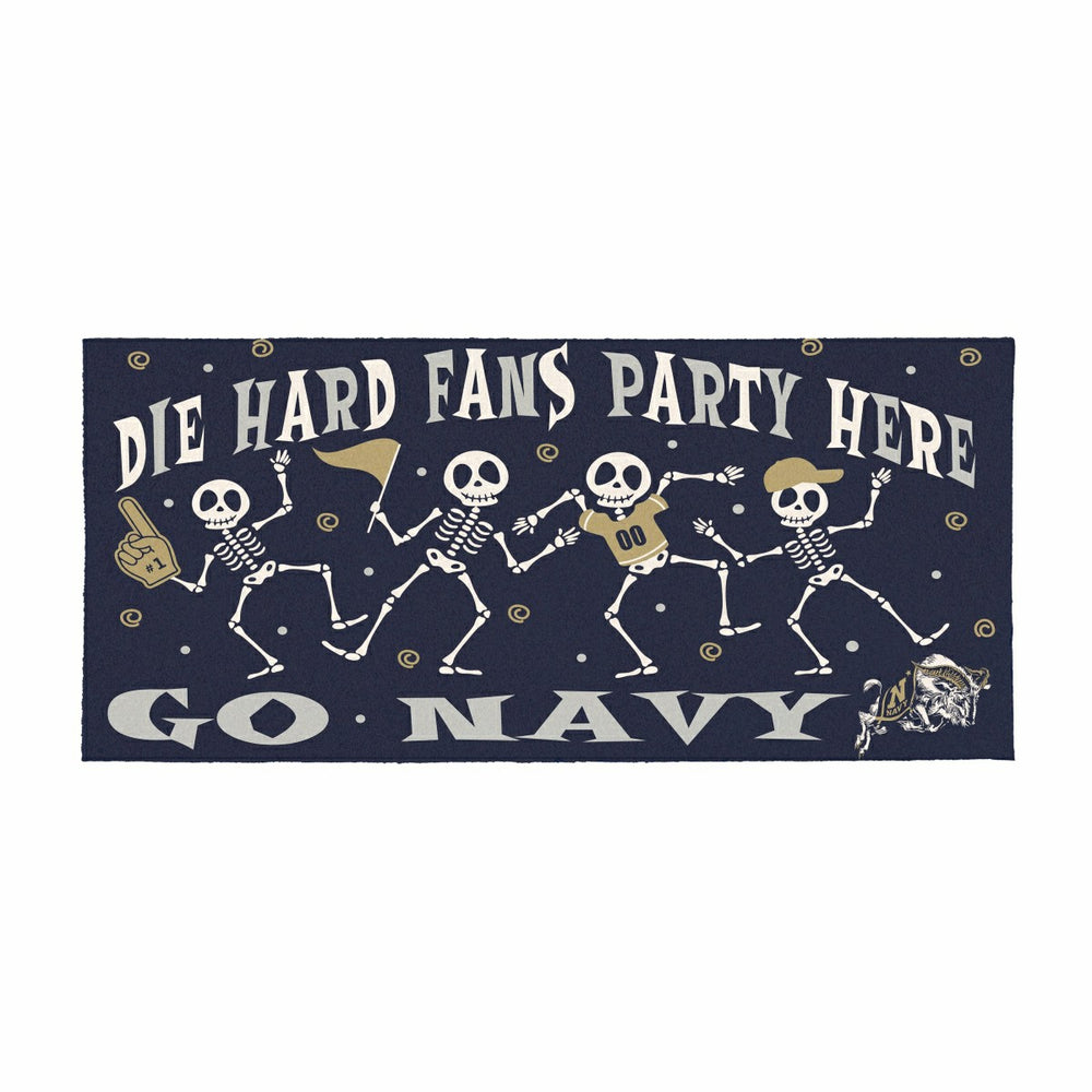 US Naval Academy Flocked Coir Halloween Sassafras Switch Mat, 22"x10"