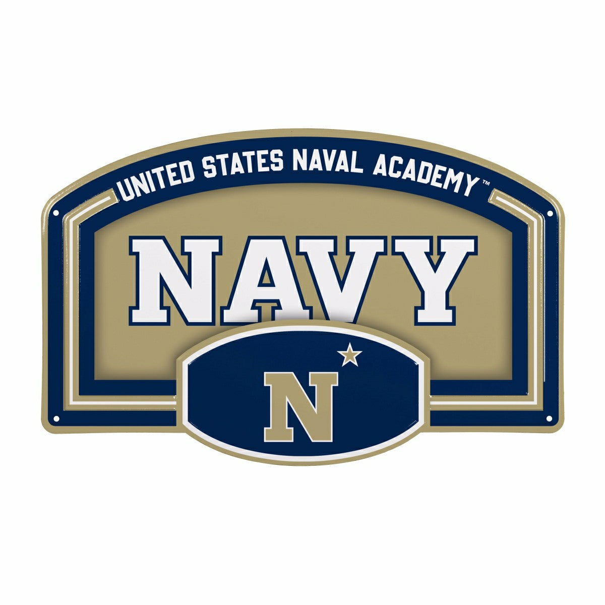 US Naval Academy USA Embossed Steel Wall Sign, 11" x 17"