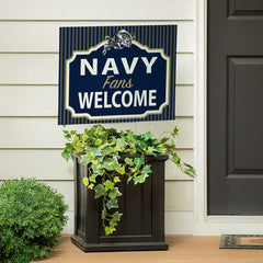 US Naval Academy Coroplast Yard Sign, "Fans Welcome"