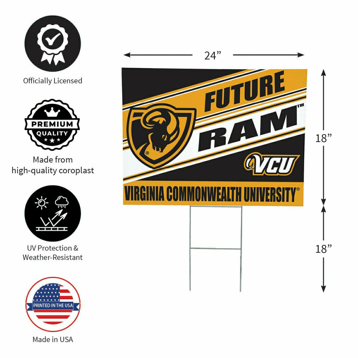Virginia Commonwealth University Coroplast Yard Sign, Future Student