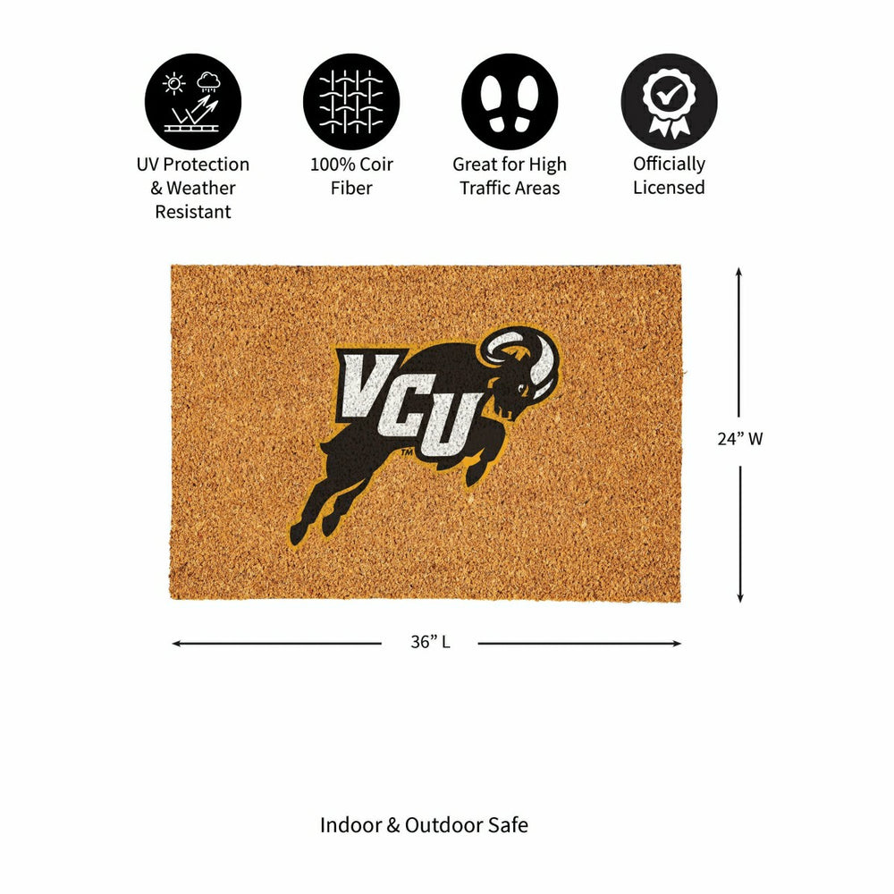 Virginia Commonwealth University Large Full Color Coir Mat, 36"x24"