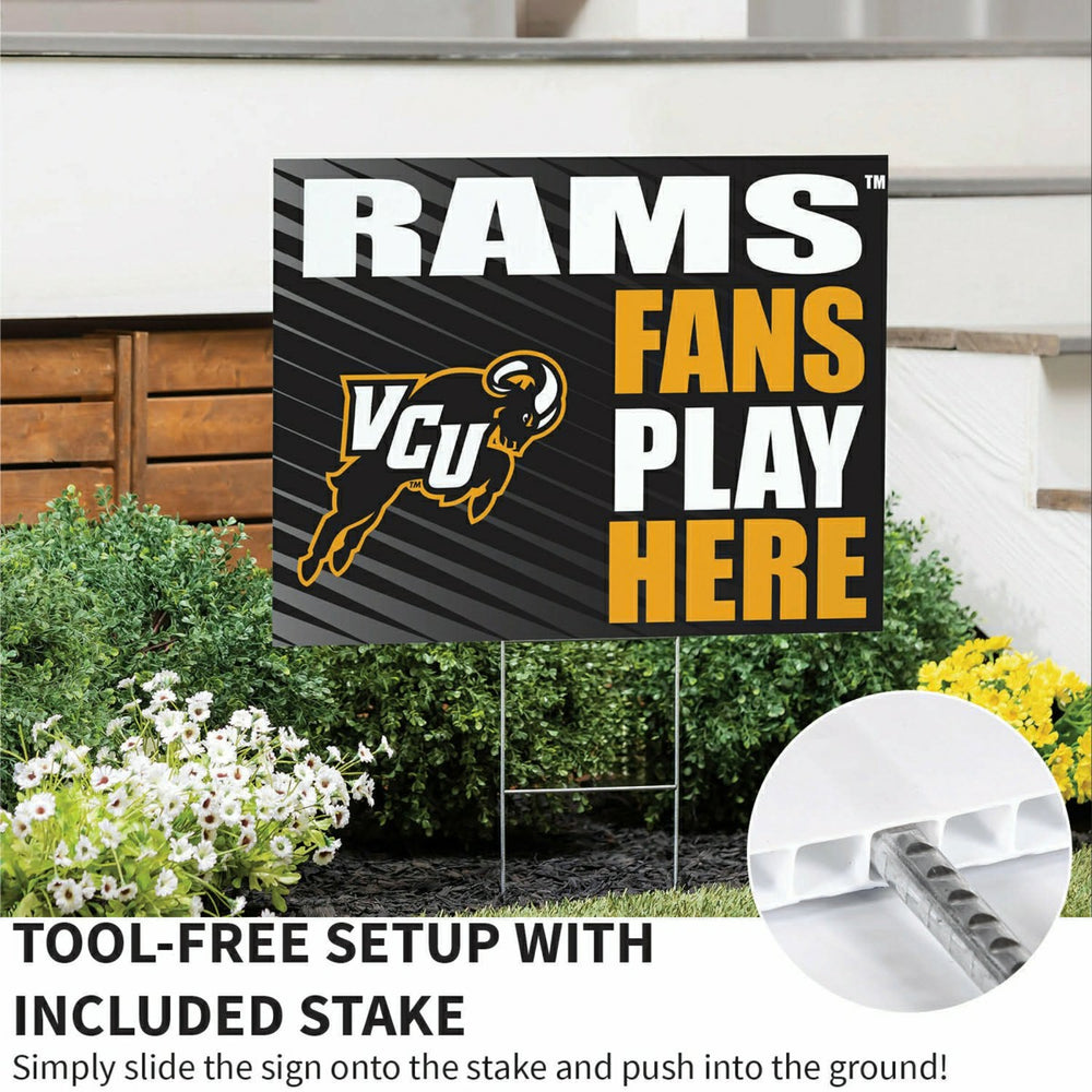 Virginia Commonwealth University Coroplast Yard Sign "Fans Play Here"