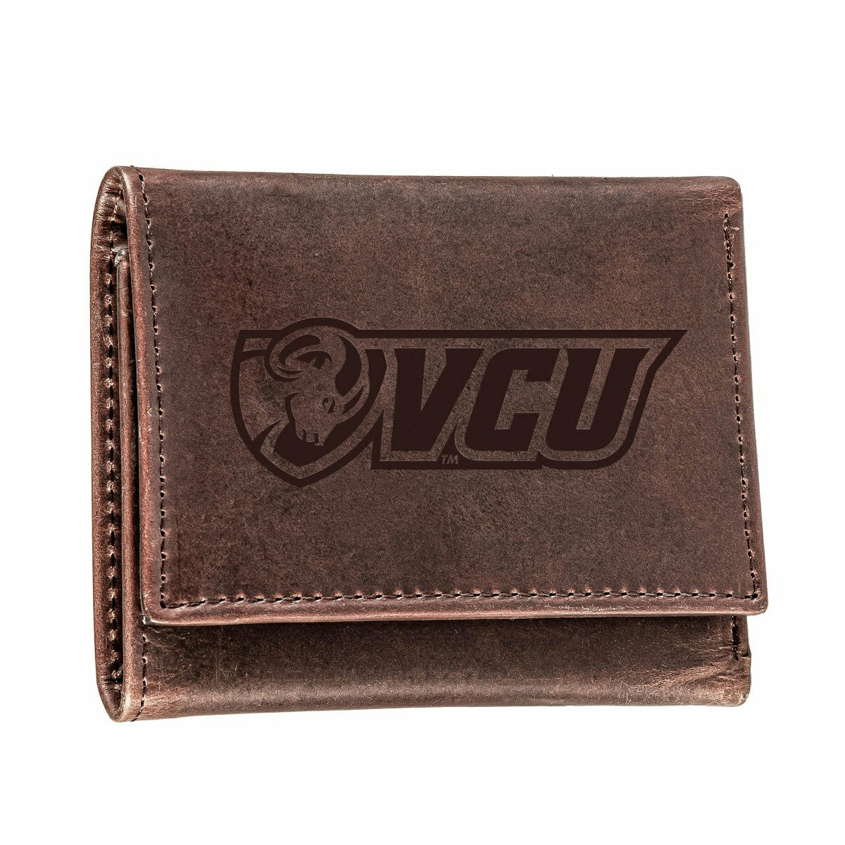 Virginia Commonwealth University (VCU), Tri-Fold Wallet, Brown, CH, 10