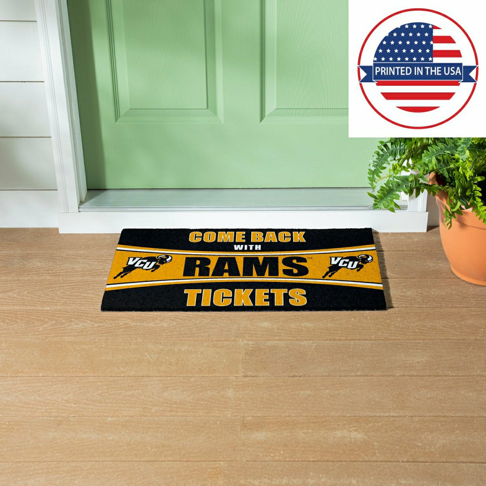 28" x 16" PVC Trapper Mat, Come Back with Tickets, Virginia Commonweal