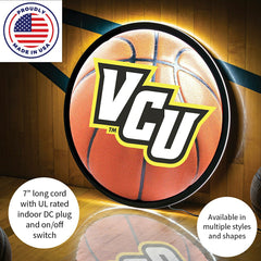 LED Wall Decor, Round, Med, VCU Basketball