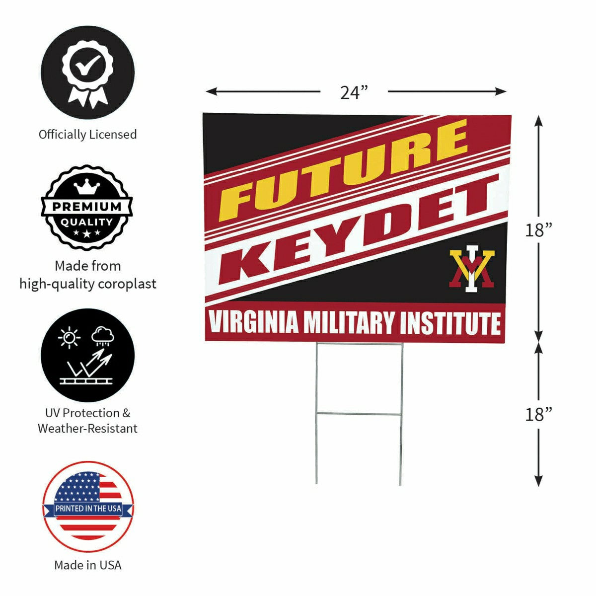 Virginia Military Institute Coroplast Yard Sign, Future Student