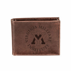 Virginia Military Institute (VMI), Bi-Fold Wallet, Brown, CH, 100% Gen