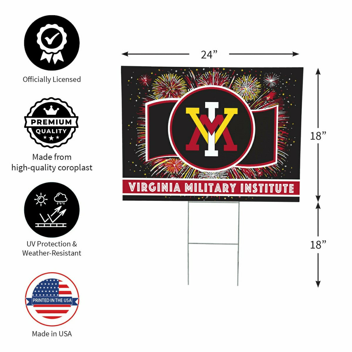 Virginia Military Institute Yard Sign, Patriotic