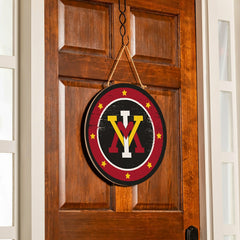 Virginia Military Institute Round Door Décor with Hanging Rope, 18x18