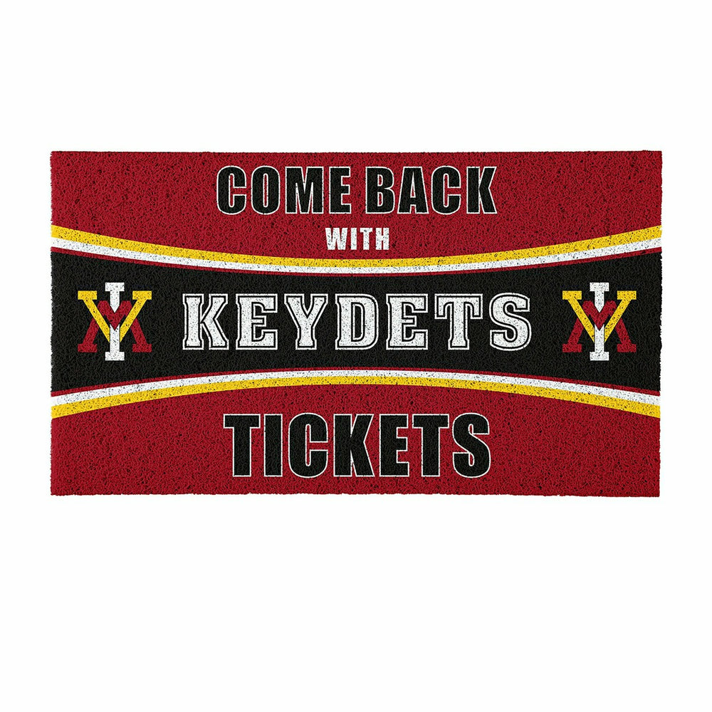 28" x 16" PVC Trapper Mat, Come Back with Tickets, Virginia Military I