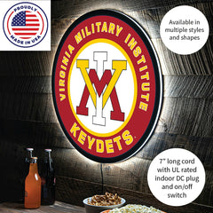 LED Wall Decor, Round, Virginia Military Institute