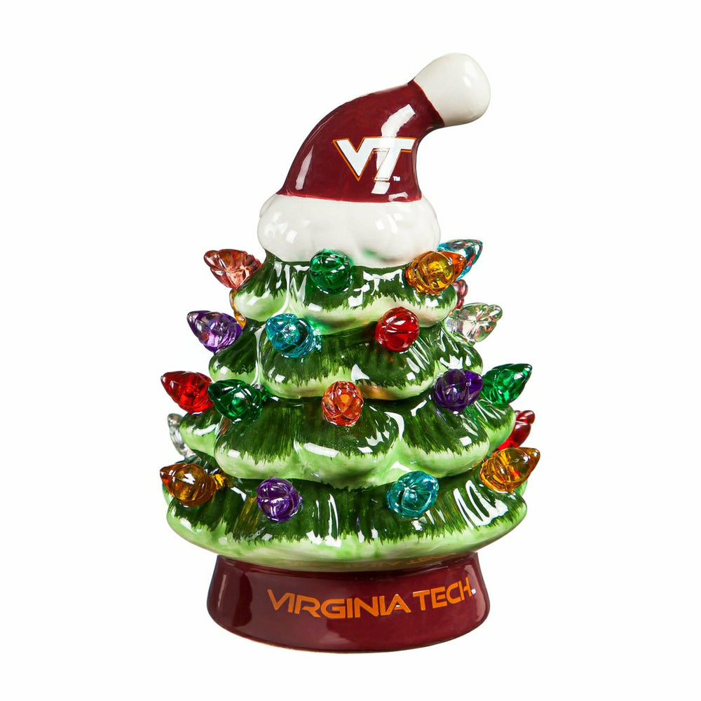 4" Mini LED Tabletop Christmas Tree, Set of 2, Virginia Tech