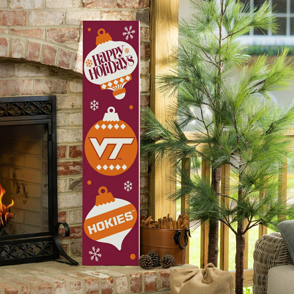 47" Double Sided Leaner, Virginia Tech, Christmas