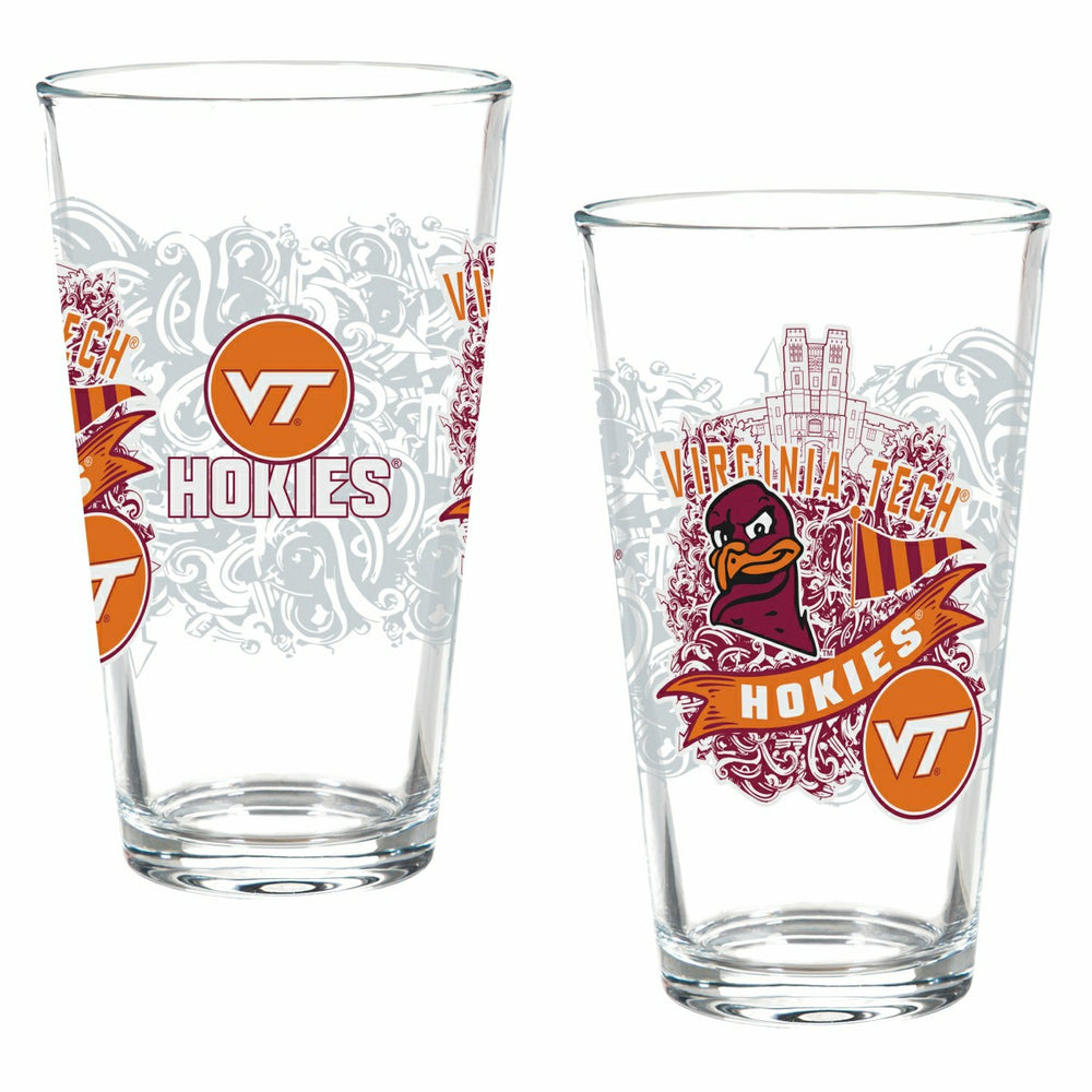 Virginia Tech 16oz Glass pint, Set of 2