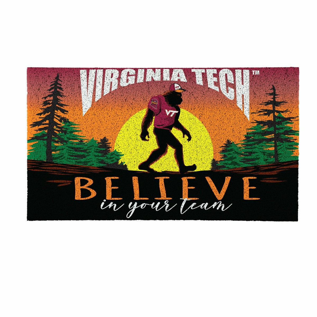 Virginia Tech Bigfoot PVC Mat, 28"x16"