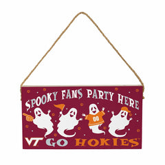 Virginia Tech Halloween Wood Wall Sign, 6x11
