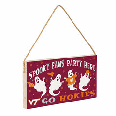 Virginia Tech Halloween Wood Wall Sign, 6x11