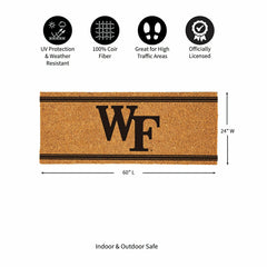 Wake Forest University Extra Large One Color Coir Mat, 60"x24"