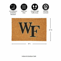 Wake Forest University Large Full Color Coir Mat, 36"x24"
