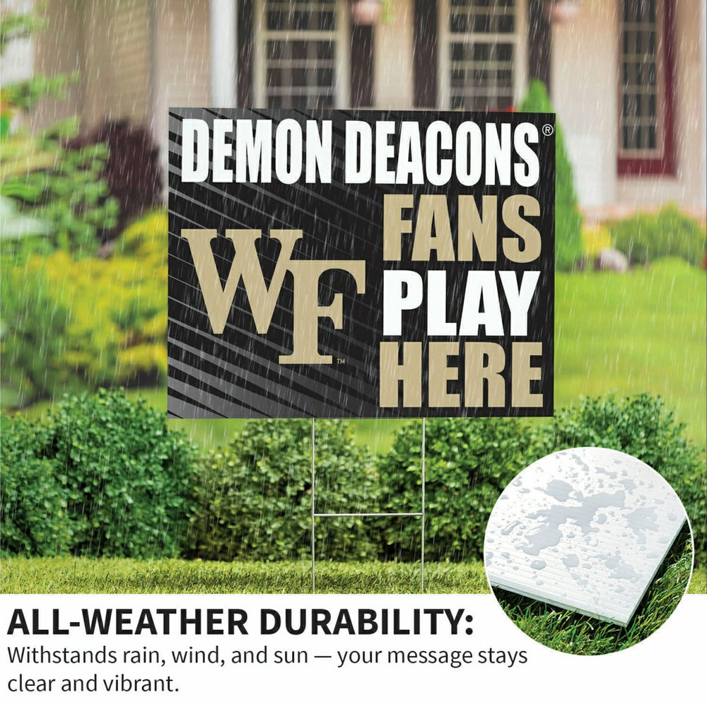 Wake Forest University Coroplast Yard Sign "Fans Play Here"