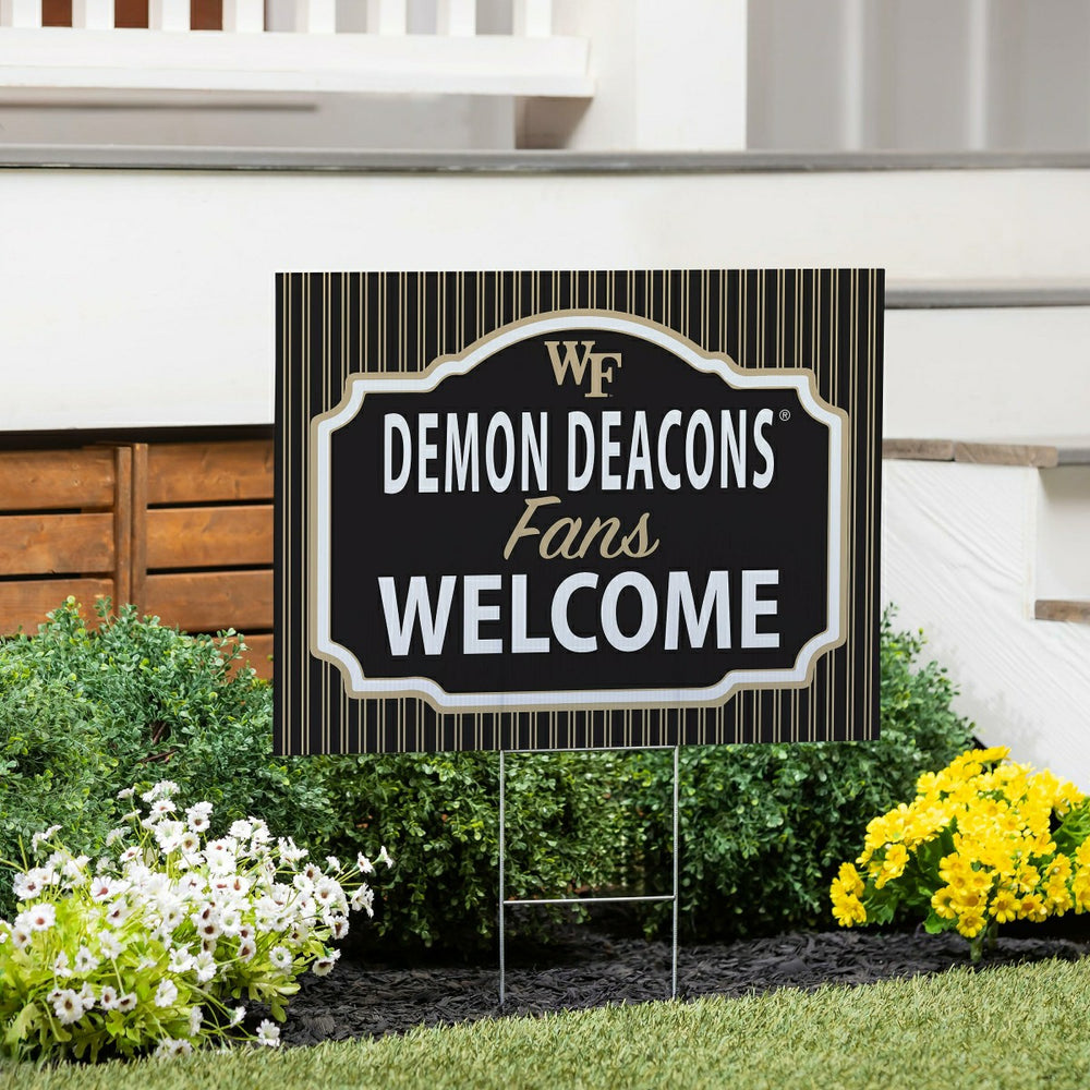 Wake Forest University Coroplast Yard Sign, "Fans Welcome"