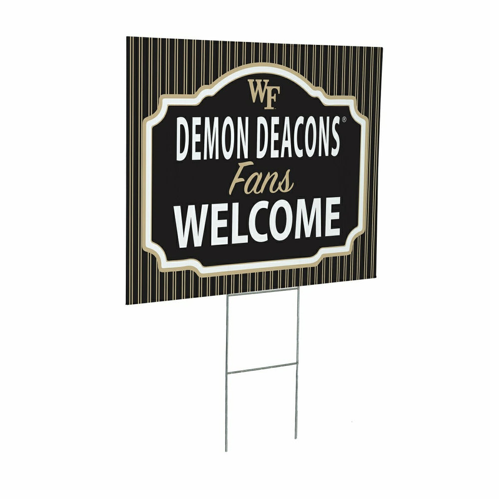 Wake Forest University Coroplast Yard Sign, "Fans Welcome"