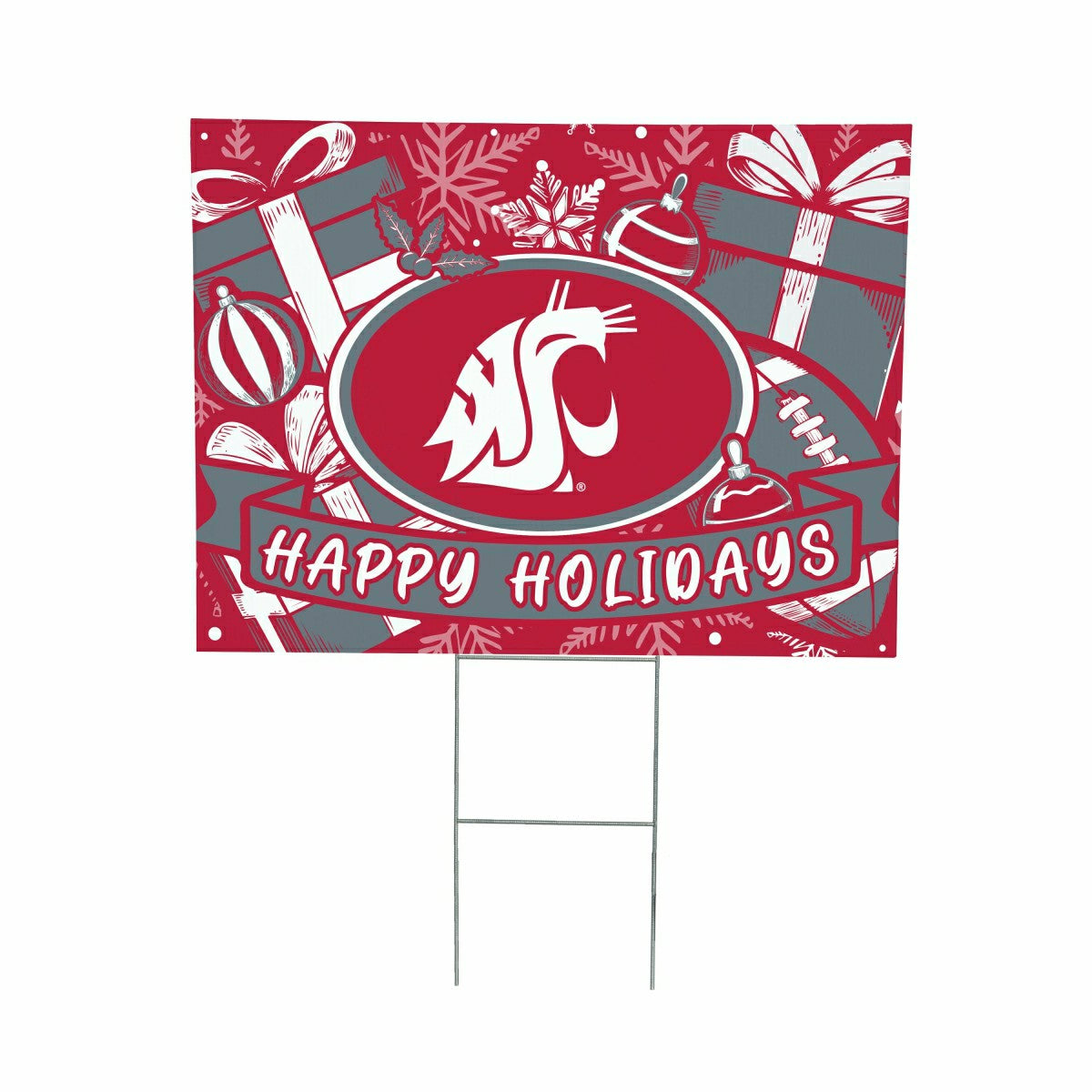 Washington State University Yard Sign, Holiday