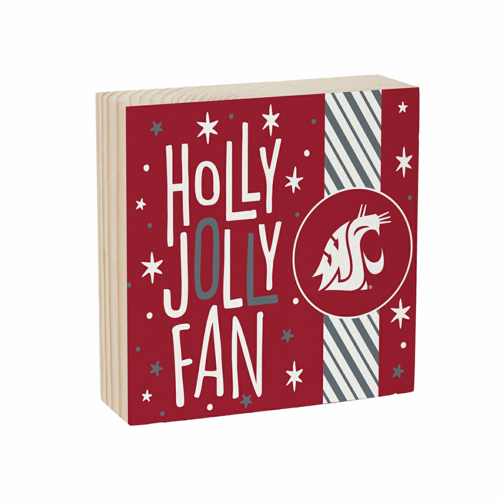 Washington State University Block, Holiday, 6x6
