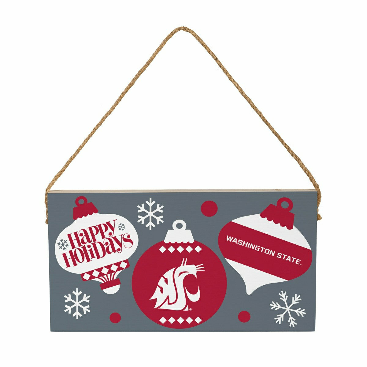 Washington State University Holiday Wood Wall Sign, 6x11