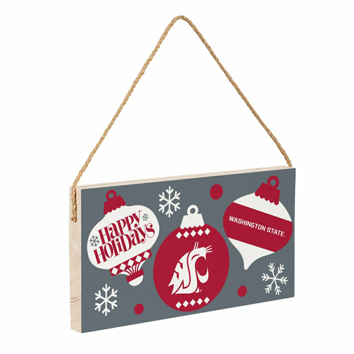 Washington State University Holiday Wood Wall Sign, 6x11