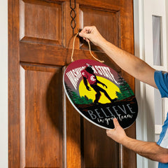Washington State University Bigfoot Round Door Décor with Hanging Rope