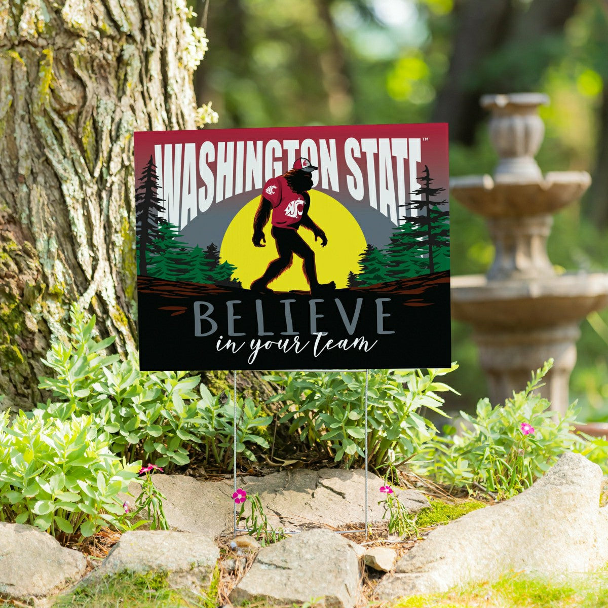Washington State University Yard Sign, Bigfoot