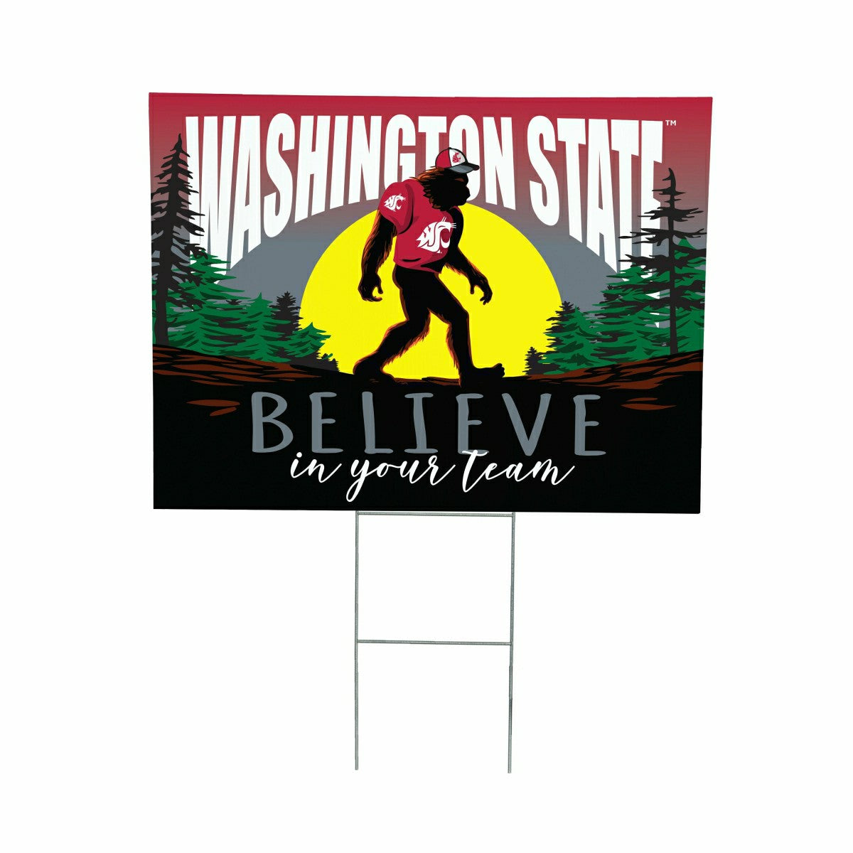 Washington State University Yard Sign, Bigfoot