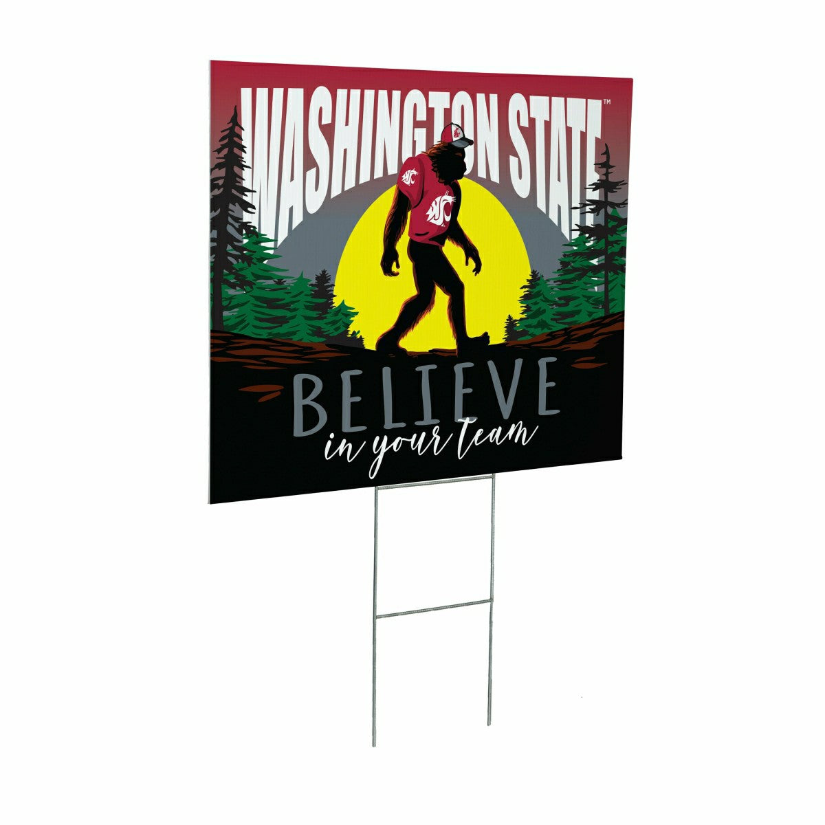 Washington State University Yard Sign, Bigfoot