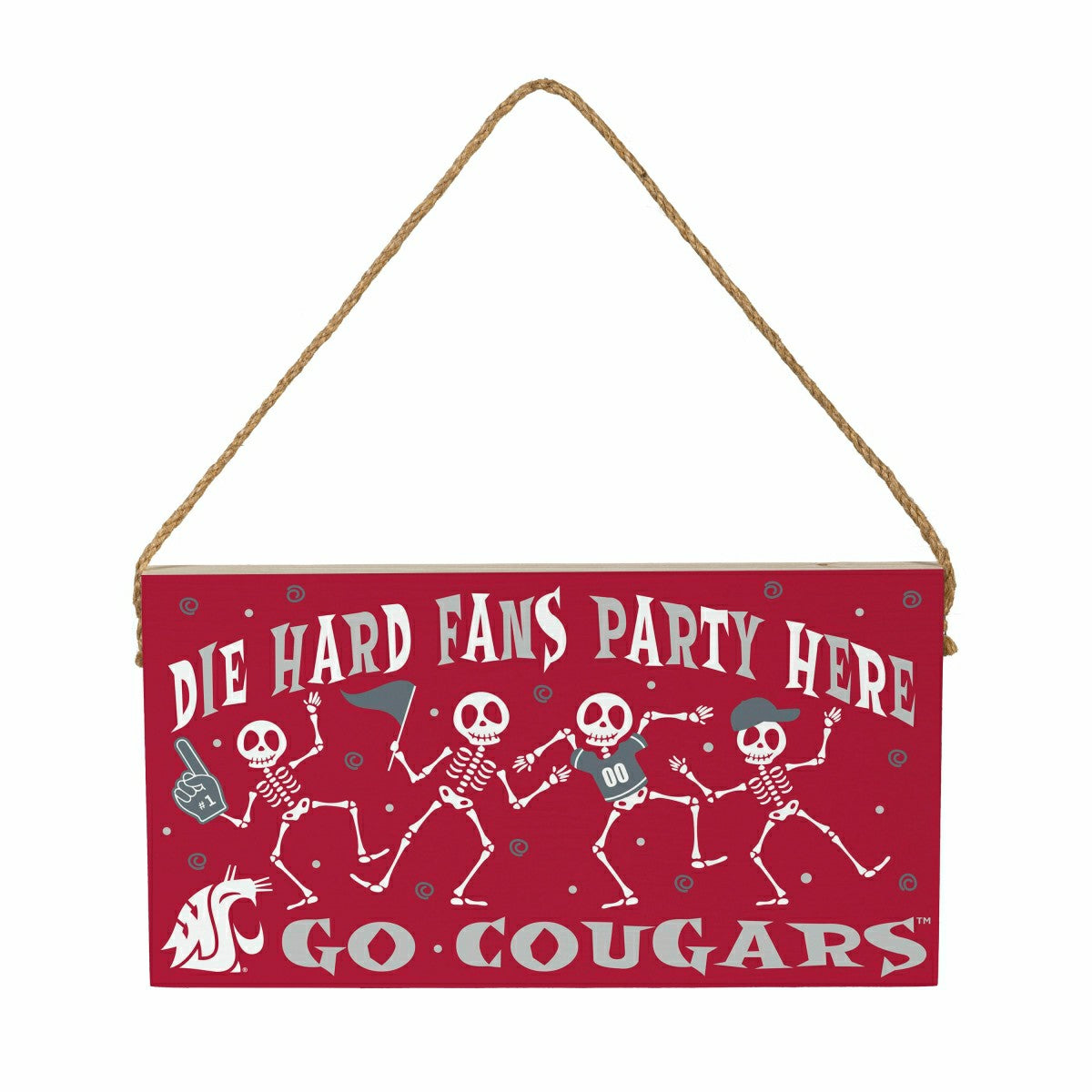Washington State University Halloween Wood Wall Sign, 6x11