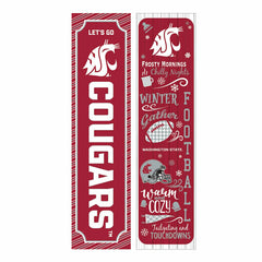 46" Double Sided Leaner, Washington State University, Winter Seasonal
