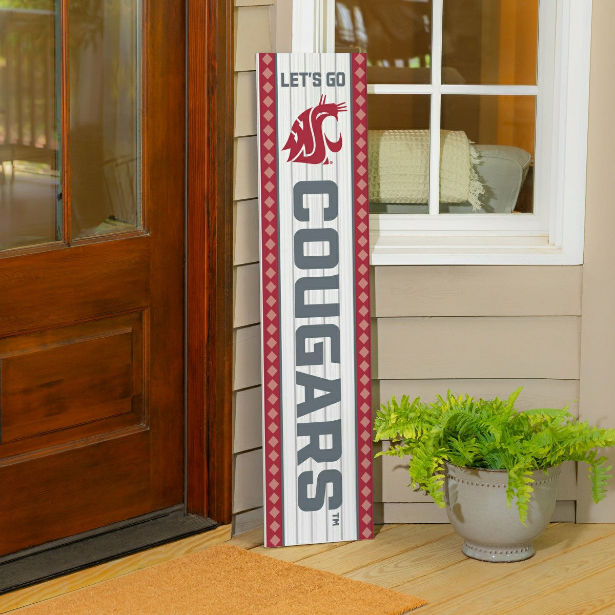 47" Double Sided Leaner, Washington State University, Christmas