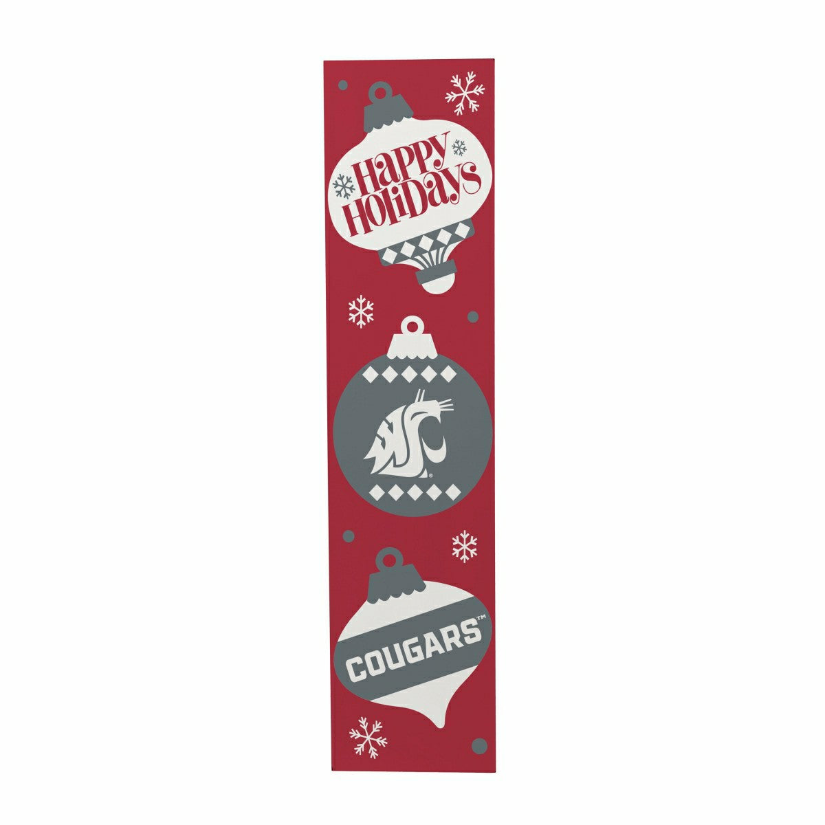47" Double Sided Leaner, Washington State University, Christmas
