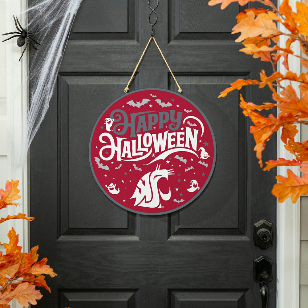 Washington State University Halloween Round Door Décor with Hanging Ro