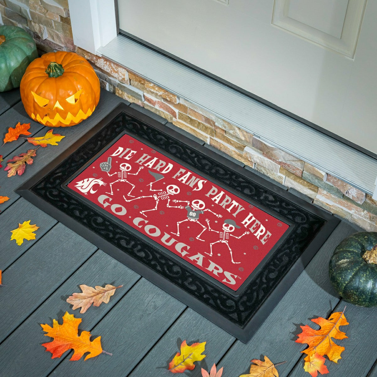 Washington State University Flocked Coir Halloween Sassafras Switch Ma