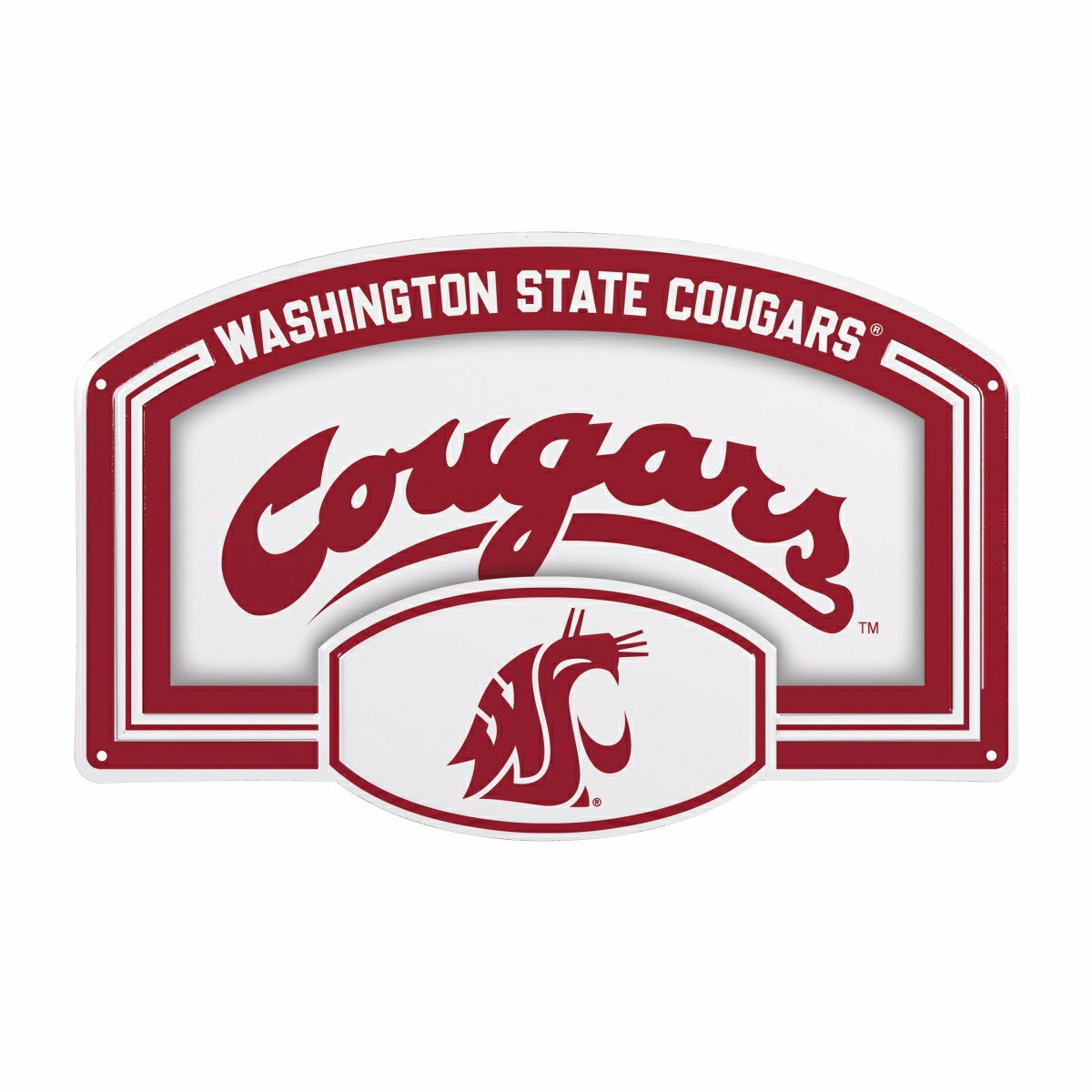 Washington State University USA Embossed Steel Wall Sign, 11" x 17"