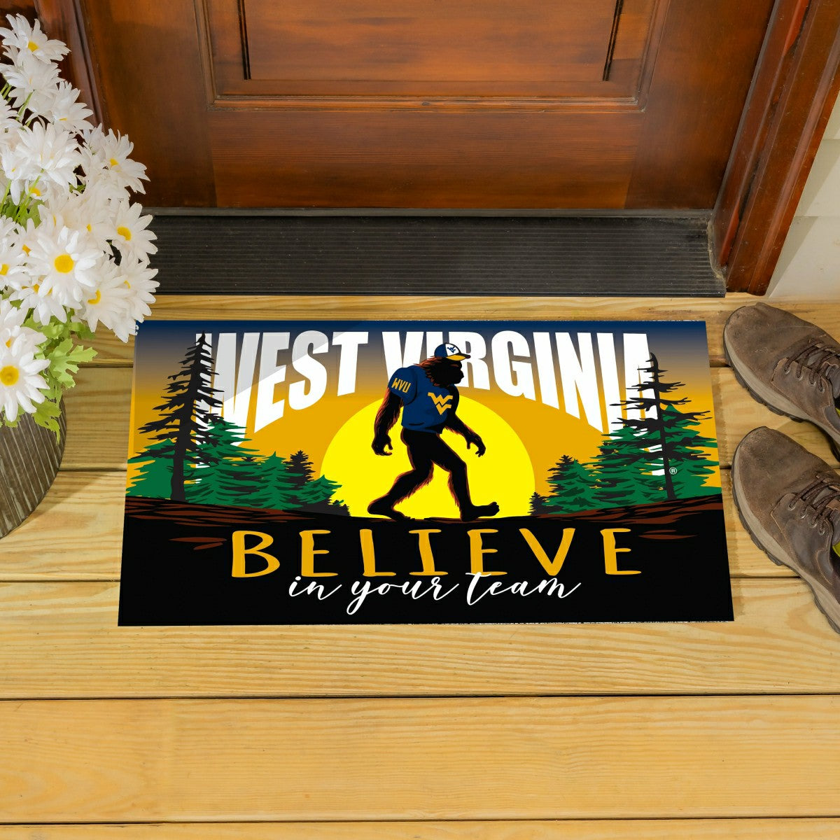 West Virginia University Bigfoot PVC Mat, 28"x16"