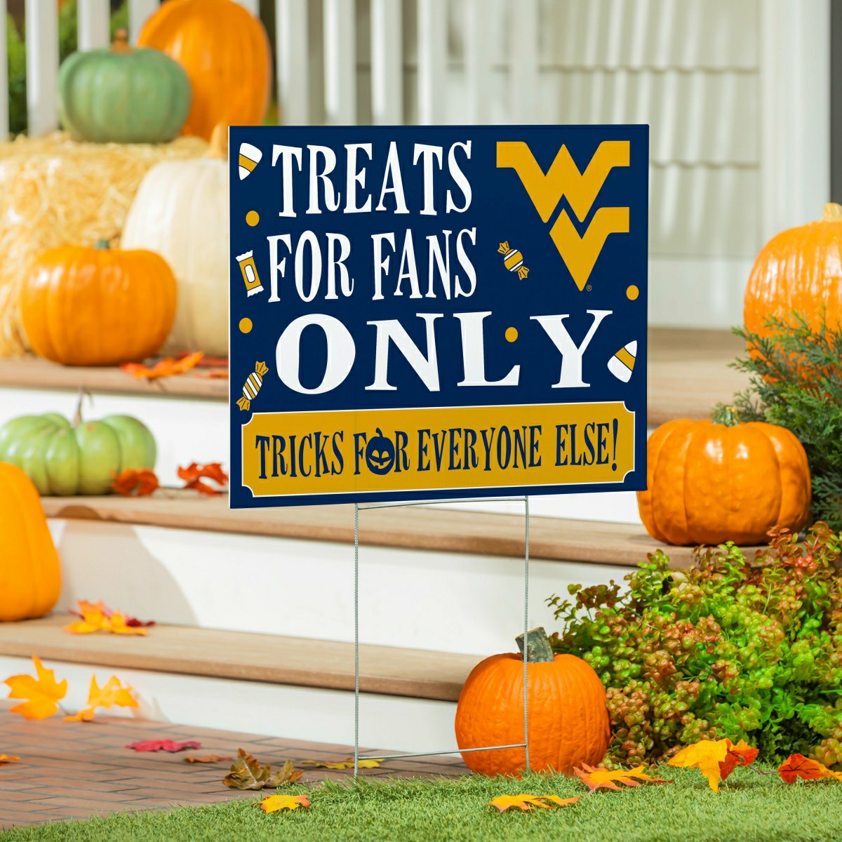 West Virginia University Yard Sign, Halloween Treats for Fans