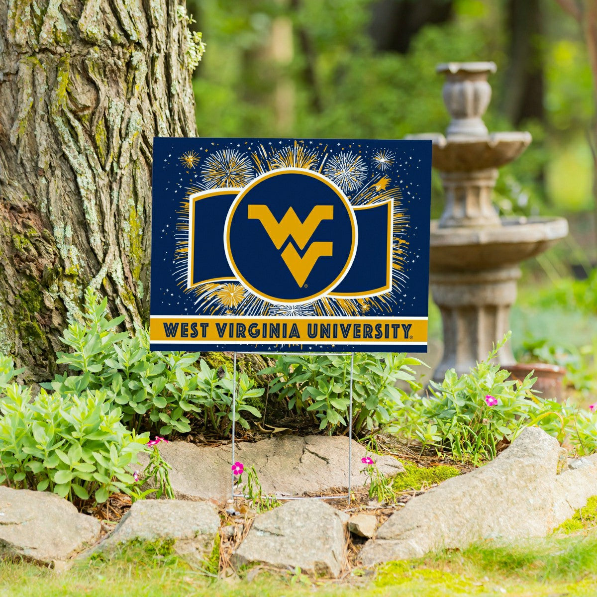 West Virginia University Yard Sign, Patriotic