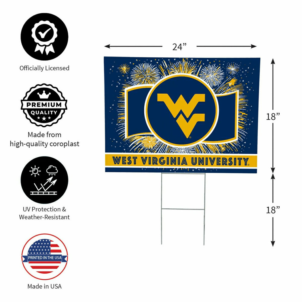 West Virginia University Yard Sign, Patriotic