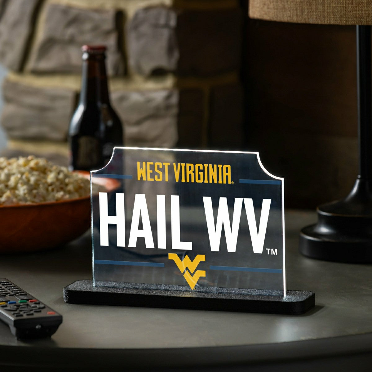 West Virginia University College Rectangle Desklite LED Décor
