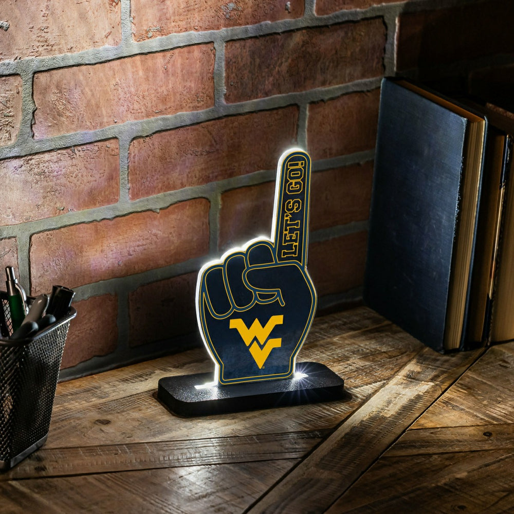 West Virginia University College Foam Finger Desklite LED Décor