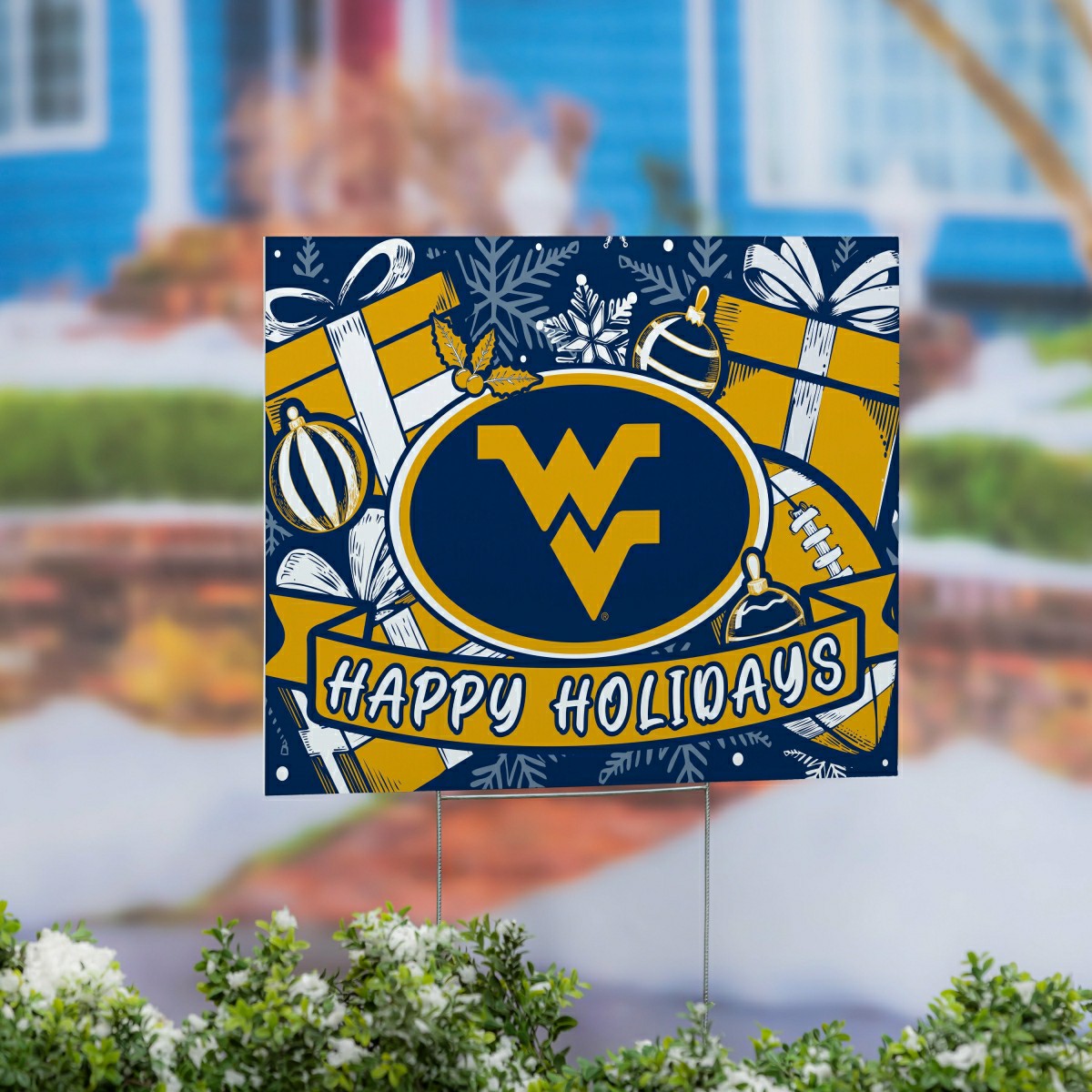 West Virginia University Coroplast Yard Sign, Holiday